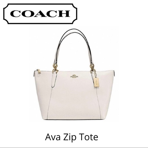 Coach Handbags - Coach Ava Zip Tote in Chalk EUC